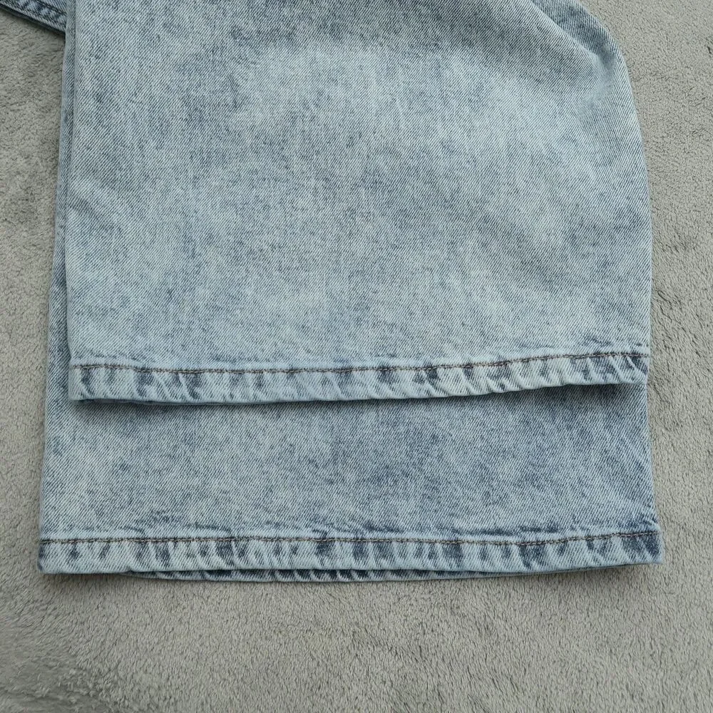 DKNY Jeans Women's Size 32 Blue High-Rise Wide-Leg Denim Pants 30.5